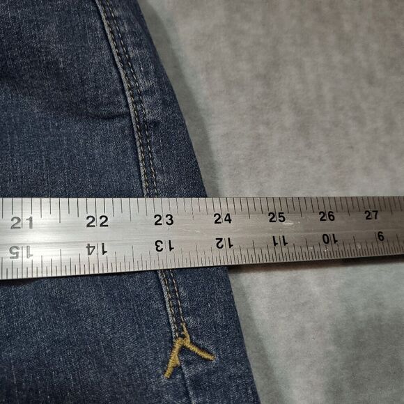 DKNY Jeans Womens 24 Blue Denim Spring Street Wide Leg Flat Front Regular Fit - Picture 4 of 11